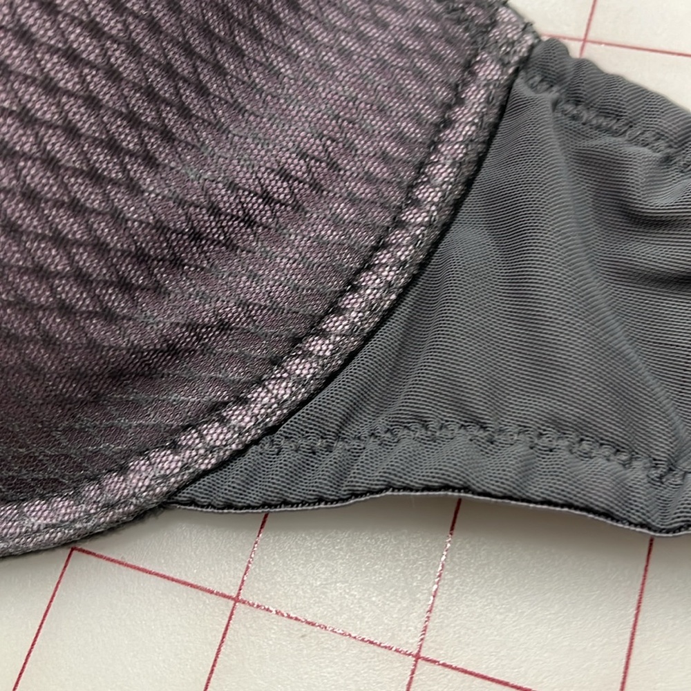 NATORI Support Smooth Scroll Lace Convertable Underwire Grey/Plum Bra SZ 32DDD - Picture 9 of 16